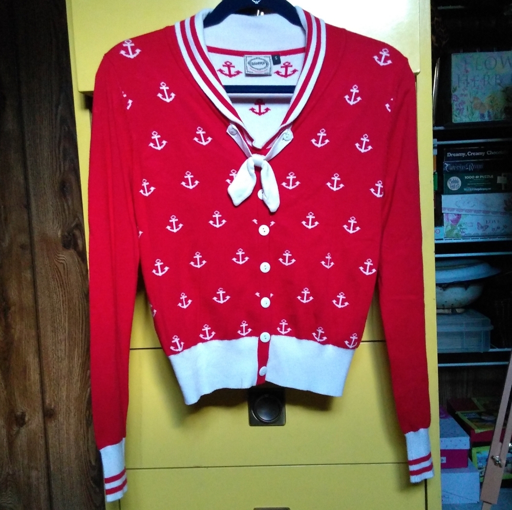 Banned Red Anchor Cardigan⚓